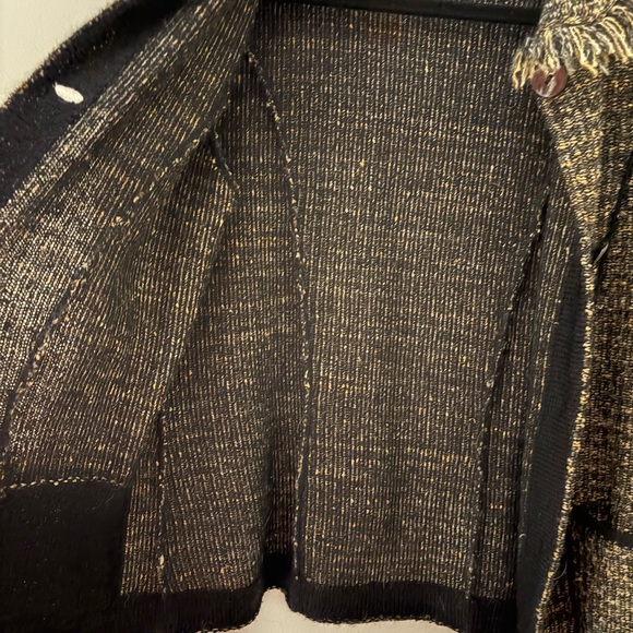 Vintage Millma Handloomed Alpaca Blend Open Front Tweed Cardigan Blazer - Picture 7 of 16